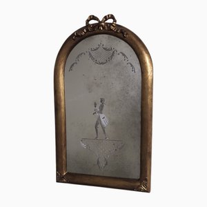 Mirror Engraved with Knight and Gold Frame, 1999