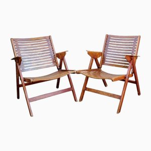 Set of Mid-Century Folding Armchairs Rex by Niko Kralj for Stol Kamnik, Slovenia, 1960s
