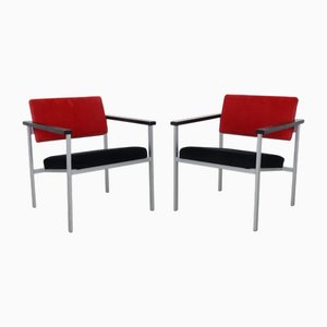 Minimalistische niederländische Sessel, 1960er, 2er Set