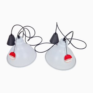 Mid-Century Danish Flash Pendant Lamp by Uni-Team for Nordisk Solar, 1960s, Set of 2