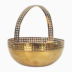 Art Deco Brass Bowl attributed to Fischer Göppingen, 1920s