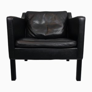 Fauteuil 2321 en Cuir par Børge Mogensen pour AS Fredericia Stolefabrik, Danemark, 1960s