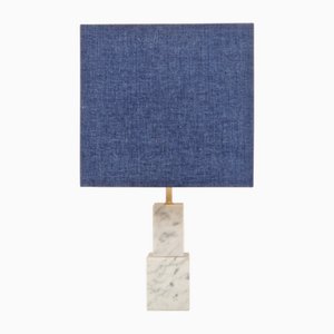 Lampada da tavolo vintage in marmo di Carrara, anni '60