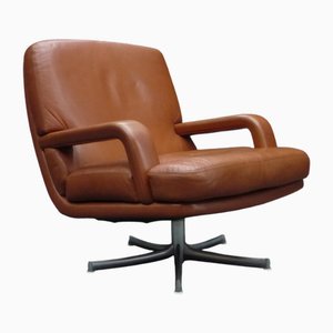 Leder Clubsessel von Bernd Münzebrock für Walter Knoll, 1970er