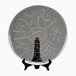 Skulpturaler Glasteller von Arnaldo Pomodoro, 1960er