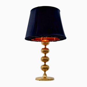 Mid-Century Scandinavian Table Lamp Model Gma705 with Brass Spheres, Sweden, 1960s