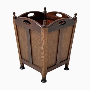 Vintage Art Deco Amsterdam School Litter Basket by Jac. Van Den Bosch for T Binnenhuis, 1890s