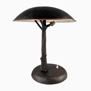 Sculptural Hammered Copper Tree Shaped Lamp, 1950s