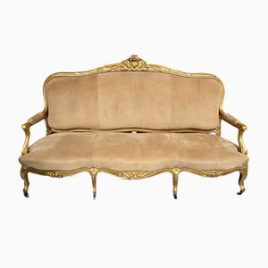 Large French Gilt Sofa, 1880s
