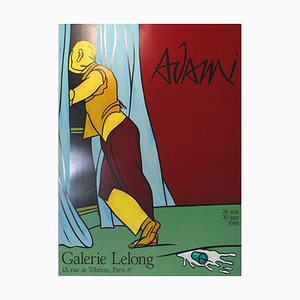 Valerio Adami, Póster de la exposición Galerie Lelong, 1988, Litografía