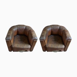 Set of Sheepskin Club Chairs