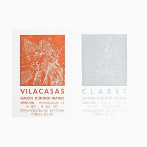Original Exhibition Poster Vilacasas/Claret at Günther Franke Gallery, 1970