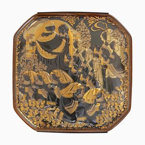 Sculpture Murale en Verre par Bjorn Wiinblad pour Rosenthal, 1987