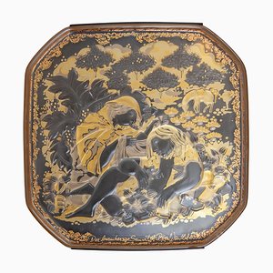 Oggetto artistico da parete in vetro smerigliato di Rosenthal, 1987