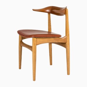 Modernist Cownhorn Dining Chairs by Knud Færch for Slagelse Møbelværk, 1950s