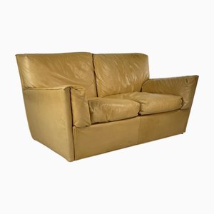 Italian Leather 2 Seater Sofa, 1980s