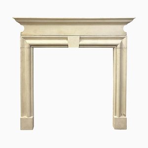 18th Century Bolection Stone Fireplace Mantel, 1920s