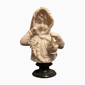 Bust of a Young Child, 1850, Alabaster