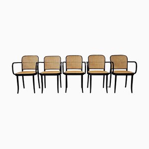 Black Dining Armchairs attributed to Josef Hoffmann for Mundus, Yugoslaviam, 1960s