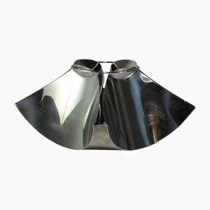 Modernist Italian Steel Centerpiece by A. Panzeri for Robots Milano, 1970s