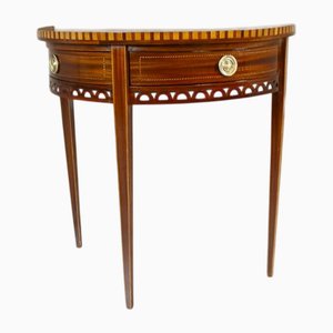 Semi-Circular Mahogany Wall Table, Early 20th Century