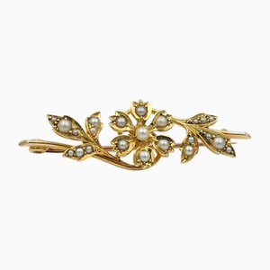 15-Karat Gold Brooch with Wilson & Sharp, Early 20th Century