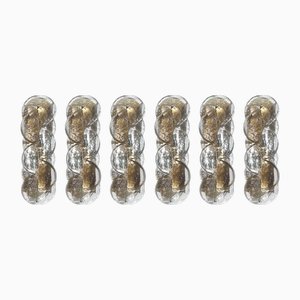 Österreichische Mid-Century Zitrus Wandleuchten aus Muranoglas von Kalmar, 1970er, 6 . Set