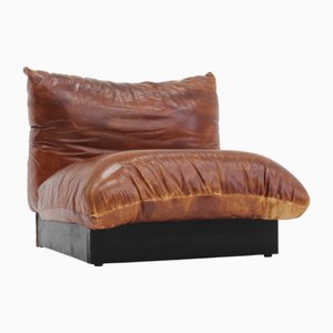 Vintage Italian Leather Armchair, 1970s