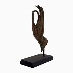 Artista tailandés, Buda montado a mano en la base, siglo XX, bronce