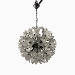 Lampadari a forma di fiore in vetro di Murano di Paolo Venini per Veart, anni '60