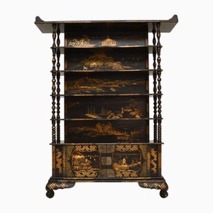 Lackierter chinesischer Chinoiserie Schrank, 1890er