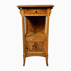 Table de chevet en acajou de style Empire Classique Naturel Bois - Vendu