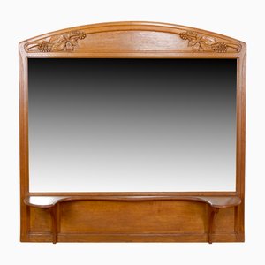 Carved Oak Mirror on the Theme of the Vine attributed to Gauthier-Poinsignon, France, 1910s