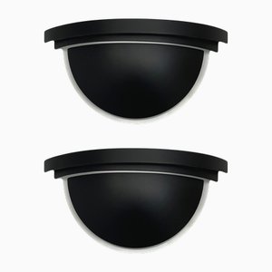 Spanish Postmodern Black Metal Wall Sconces from Estiluz, Barcelona, 1980s, Set of 2