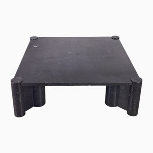 Jumbo Model Black Marble Coffee Table by Gae Aulenti for Knoll