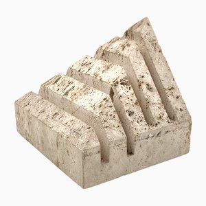 Travertine Desk Organizer by Enzo Mari for Fratelli Mannelli, Italy, 1970s