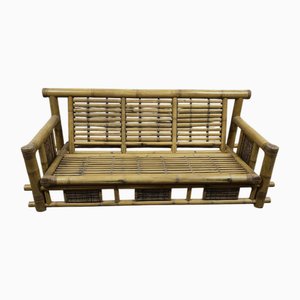 Mid-Century Bamboo Sofa Bed, 1970