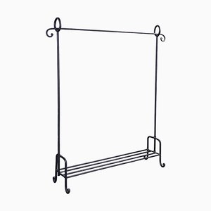 Italian Modern Coat Stand in Black Tubular Metal, 1990s