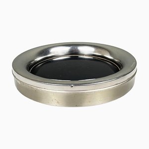 Italian Modern Black Metal Ashtray attributed to Giovanni Offredi for Bando Line, 1970s