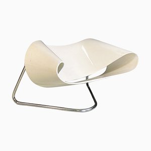 Fauteuil Blanc Nastro Cl9 attribué à F. Stagi C. Leonardi pour Bernini, 1960s
