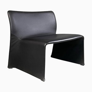Italian Postmodern Leather Glove Armchair attributed to Urquiola for Molteni & C., 2000s