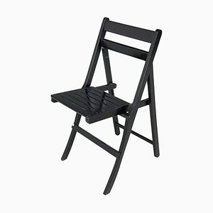 IModern Italian Wood Folding Chair Morettina attributed to Ettore Moretti for Zanotta, 1970s