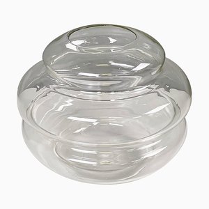 Modern Italian Glass Vase with Round Shape by Roberto Faccioli, 1990s