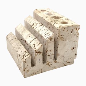 Travertine Desk Organizer by Enzo Mari for Fratelli Mannelli, Italy, 1970s