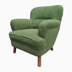 Fauteuil Vert Bouclé par Osvaldo Borsani pour ABV, 1948