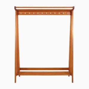 Vintage Standing Coat Rack in Pine