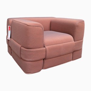 Poltrona modello 932 MB1 Quartet in tessuto arancione di Mario Bellini per Cassina, anni 2010