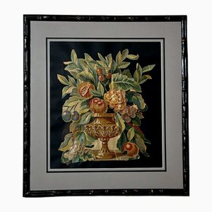 Floral Still Life, 1780, Cutout Oil on Canvas, Framed
