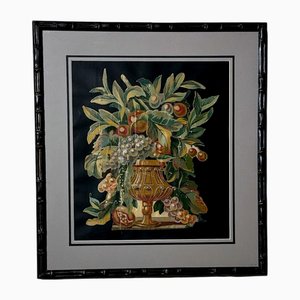 Floral Still Life, 1780, Cutout Oil on Canvas, Framed