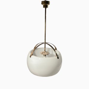 Lampada Amega grande in ottone lucido di Vico Magistretti per Artemide, anni '60